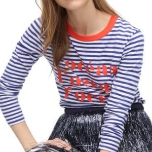J. Crew | L’ Ocean Blue White Striped Top